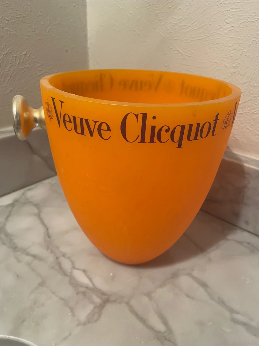Vueve Cliquot Orange Champagne Ice Bucket